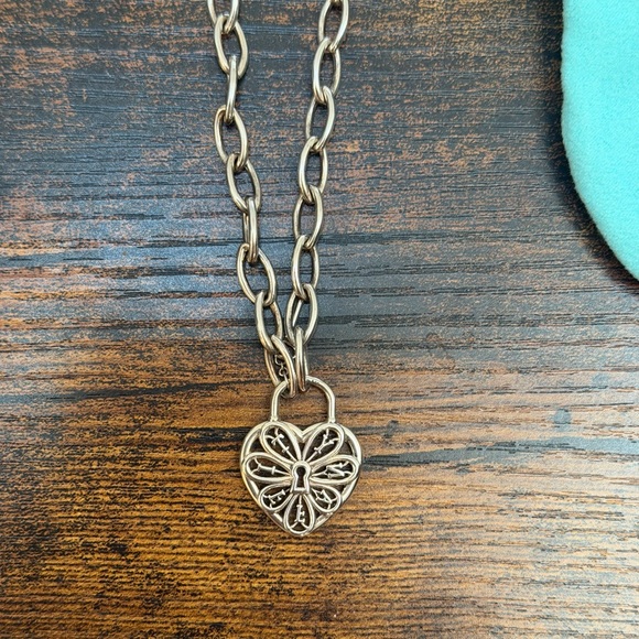Retired Tiffany & Co. Filigree Heart Necklace - Picture 7 of 7